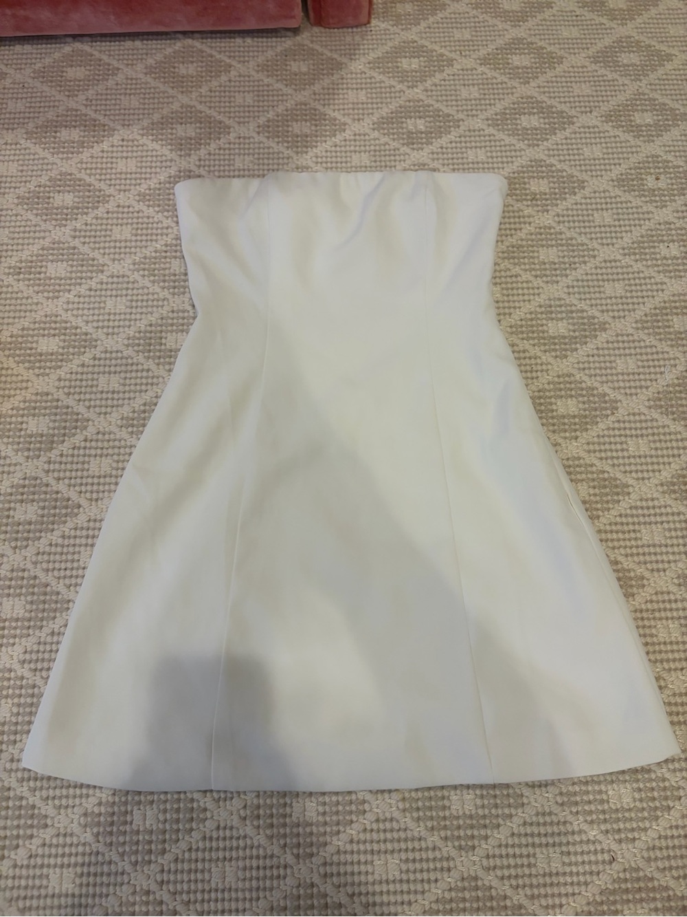 Peppermayo Strapless White A-Line Mini Dress